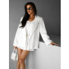 Bílá elegantní skládaná souprava VASINA se sakem