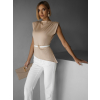 Béžové elegantní basic triko FAUSKELA