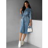 Modré džínové vypasované šaty KHANIA