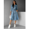 Modré džínové vypasované šaty KHANIA