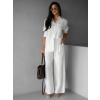 Bílé široké lehké volné kalhoty BODOY