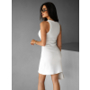 Bílé žebrované mini šaty SPINYLA