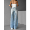 Modré wide leg široké džíny JAKOUBA