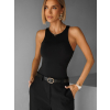 Černé elastické basic body KYNYR bez rukávů