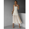Krémové dlouhé elegantní šaty FINIASA