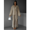 Béžový kalhotový komplet kimono SORENA