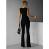 Černý elegantní kalhotový komplet KOMTESA