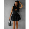 Černé koktejlové krátké šaty BESSY