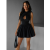 Černé koktejlové krátké šaty BESSY