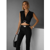 Černý top KUALET se sponou