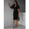 Černé elegantní šaty ODDALA s knoflíky