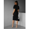 Černé elegantní šaty ODDALA s knoflíky