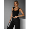 Černý top TARLYA  s výstřihem