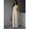 Krémový kalhotový komplet ANOUSKA