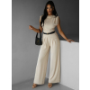 Krémový kalhotový komplet ANOUSKA