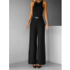 Černé elegantní široké kalhoty ORWYLE