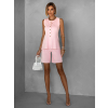 Růžový elegantní kraťasový komplet INOLANE