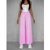 Světle růžové dlouhé plisované culotte kalhoty SYCHER
