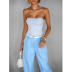 Světle modré basic body CRISTON bez ramínek