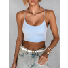 Světle modrý crop basic top ARRAXE