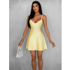 Žluté letní áčkové šaty PERTHY na ramínka