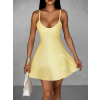 Žluté letní áčkové šaty PERTHY na ramínka