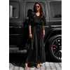 Černý elegantní dlouhý overal LEIRIA