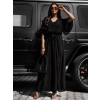 Černý elegantní dlouhý overal LEIRIA