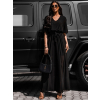 Černý elegantní dlouhý overal LEIRIA