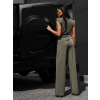 Khaki elegantní kalhotová souprava RISORA