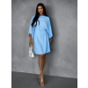 Modré elegantní oversize šaty MILLERY s páskem