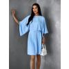 Modré elegantní oversize šaty MILLERY s páskem