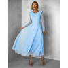 Světle modré tylové společenské šaty ASHER