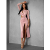 Starorůžové asymetrické přiléhavé šaty BAJRO