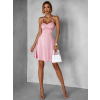 Světle růžové krátké áčkové šaty SHRYKOS