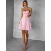 Světle růžové krátké áčkové šaty SHRYKOS