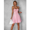 Světle růžové krátké áčkové šaty SHRYKOS