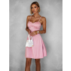Světle růžové krátké áčkové šaty SHRYKOS