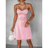 Světle růžové krátké áčkové šaty SHRYKOS