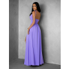 Fialové dlouhé splývavé šaty LERDISEL na ramínka