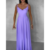 Fialové dlouhé splývavé šaty LERDISEL na ramínka