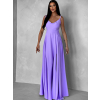 Fialové dlouhé splývavé šaty LERDISEL na ramínka