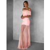 Světle růžové variabilní dlouhé šaty FERRIER se šátkem