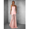 Světle růžové variabilní dlouhé šaty FERRIER se šátkem