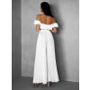 Bílý letní plisovaný kalhotový komplet VISEU