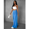 Světle modré široké wide leg kalhoty VATIKA