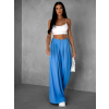 Světle modré široké wide leg kalhoty VATIKA