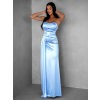 Světle modré dlouhé šaty ALITAN s korzetem