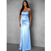 Světle modré dlouhé šaty ALITAN s korzetem