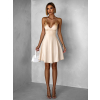 Krémové krátké letní áčkové šaty KALLE